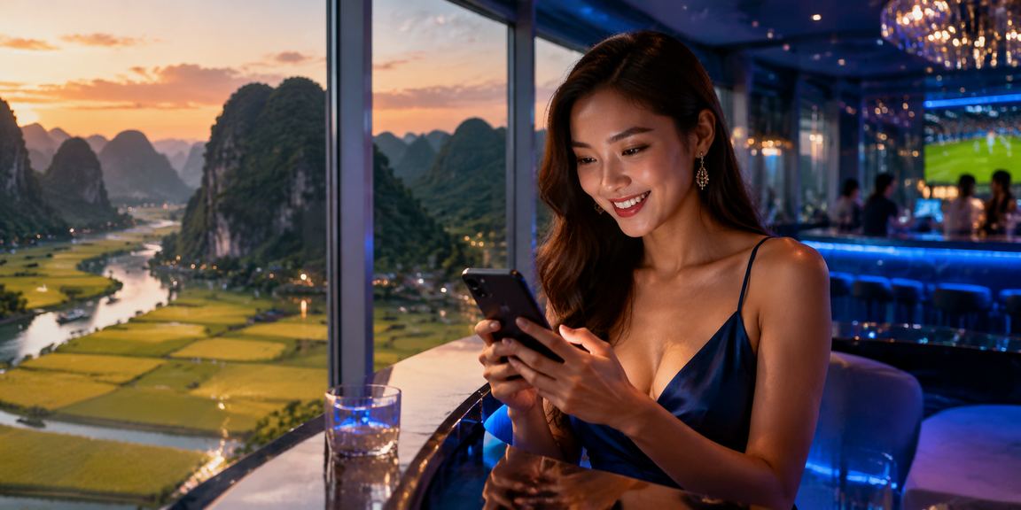 Giao diện cá cược di động chuẩn Việt Nam với nền tối neon rực rỡ